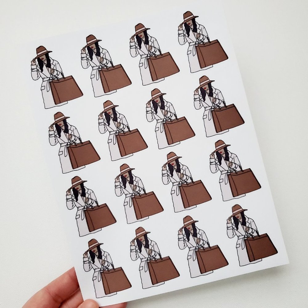 LB074 She Does What She Wants on Her Time Poshmark Sticker Sheet [Price Firm] - Picture 3 of 11